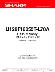 LH28F160S5T-L70 datasheet pdf SHARP