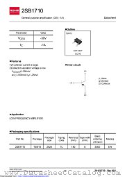 2SB1710TL datasheet pdf ROHM