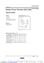2SC2411KFRA datasheet pdf ROHM