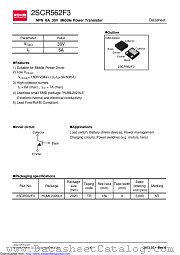 2SCR562F3 datasheet pdf ROHM