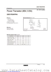 2SD1782KFRA datasheet pdf ROHM