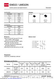 EMD22T2R datasheet pdf ROHM