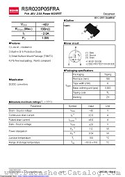 RSR020P05FRA datasheet pdf ROHM