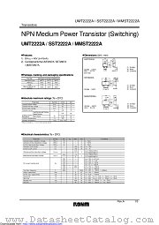 UMT2222AT106 datasheet pdf ROHM
