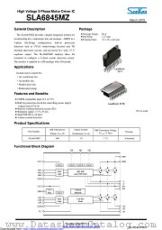 SLA6845MZ datasheet pdf Sanken