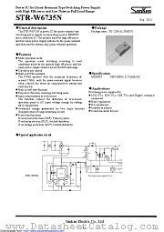 STR-W6735N datasheet pdf Sanken