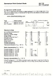 AA113 paired datasheet pdf Siemens