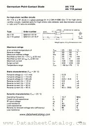 AA119 paired datasheet pdf Siemens