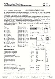 AC153 datasheet pdf Siemens