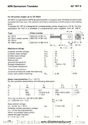 AC187K/AC188K paired datasheet pdf Siemens