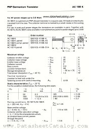 AC188K datasheet pdf Siemens