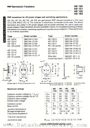 AD131 paired datasheet pdf Siemens