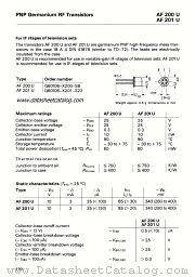 AF201U datasheet pdf Siemens