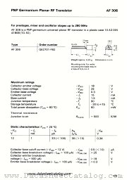 AF306 datasheet pdf Siemens