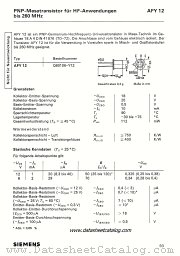 AFY12 datasheet pdf Siemens