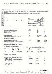 AFY39 datasheet pdf Siemens