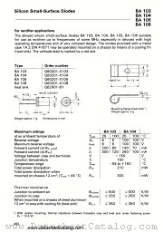 BA105 datasheet pdf Siemens
