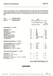 BAY61 datasheet pdf Siemens