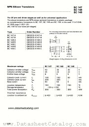 BC147B datasheet pdf Siemens