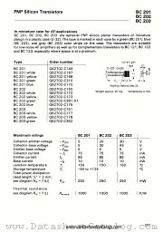 BC201 yellow datasheet pdf Siemens