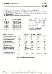 BC258A datasheet pdf Siemens