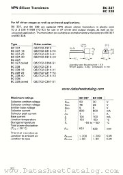 BC337/BC327 paired datasheet pdf Siemens
