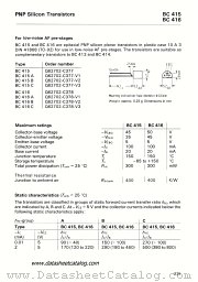 BC416B datasheet pdf Siemens