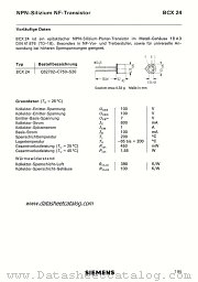 BCX24 datasheet pdf Siemens
