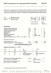 BCY67 datasheet pdf Siemens