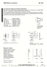 BD109-6 datasheet pdf Siemens