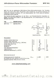 BFR14A datasheet pdf Siemens