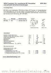 BFR35A datasheet pdf Siemens