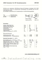 BFX60 datasheet pdf Siemens