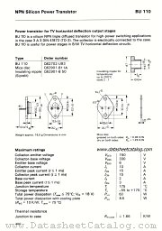 BU110 datasheet pdf Siemens