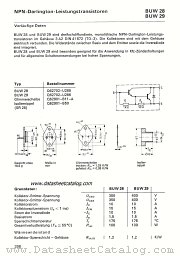 BUW29 datasheet pdf Siemens