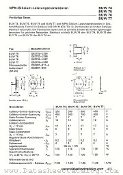BUW76 datasheet pdf Siemens