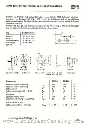 BUX29 datasheet pdf Siemens