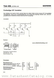 TAA420 datasheet pdf Siemens