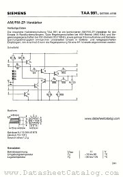 TAA991 datasheet pdf Siemens