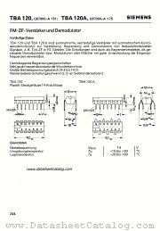 TBA120 datasheet pdf Siemens
