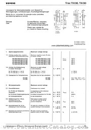 TXC03A50 to F50 datasheet pdf Siemens