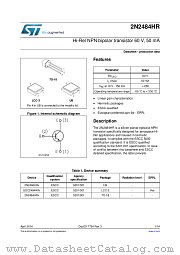 2N2484HRG datasheet pdf ST Microelectronics