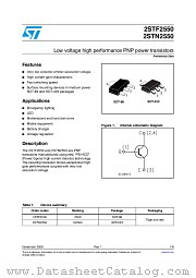 2STF2550 datasheet pdf ST Microelectronics