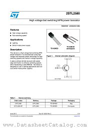 2STL2580-AP datasheet pdf ST Microelectronics