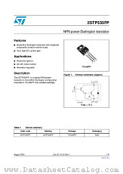 2STP535FP datasheet pdf ST Microelectronics