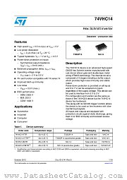 74VHC14YTTR datasheet pdf ST Microelectronics