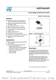 ACST1635-8FP datasheet pdf ST Microelectronics