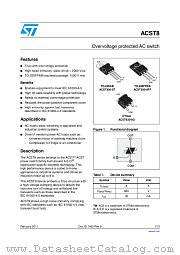 ACST830-8GTR datasheet pdf ST Microelectronics