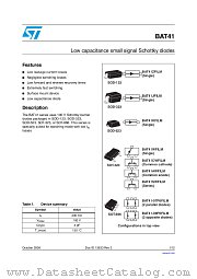 BAT41KFILM datasheet pdf ST Microelectronics