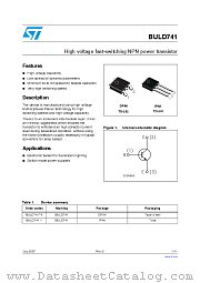 BULD741T4 datasheet pdf ST Microelectronics